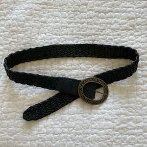 Black leather belt